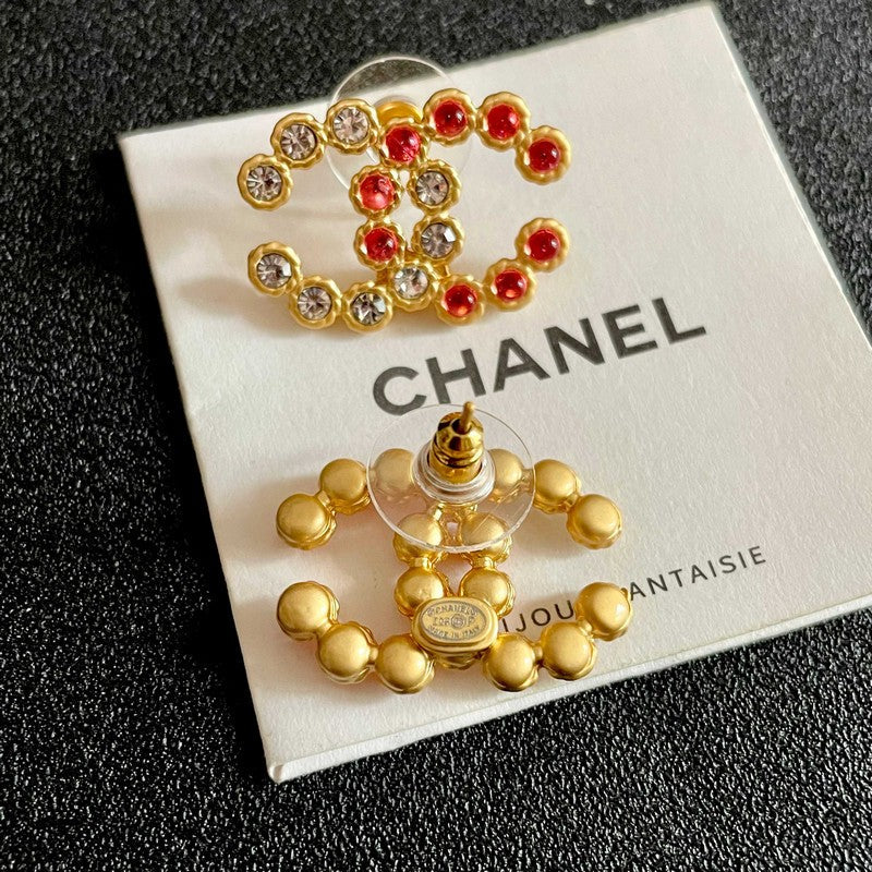 CC Red Crystal Earrings