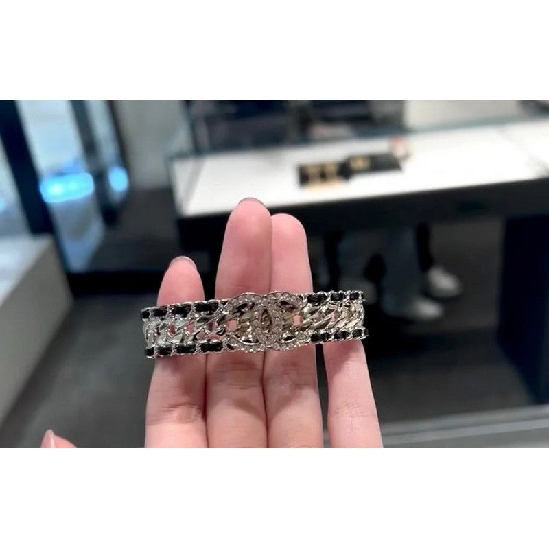 CC Strass Leather Bracelet