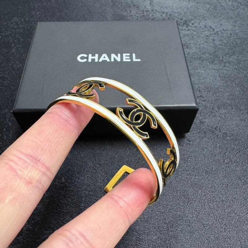 CC Hollow Gold Cuff Bracelet