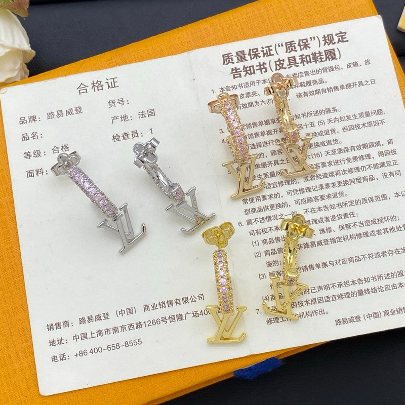 Louis Iconic Diamond Long Earrings