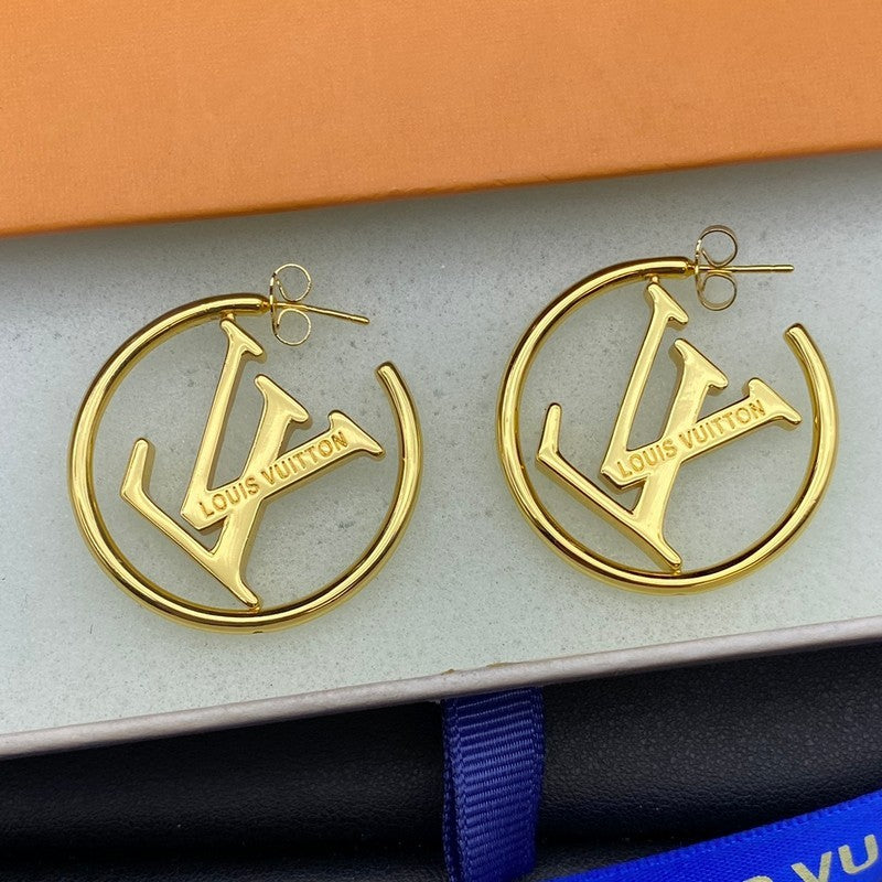 Louis Louise Hoop Pearl Gold Earrings