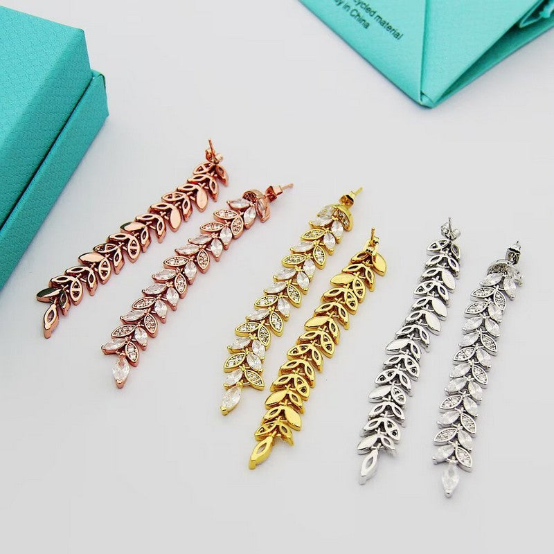 T Victoria Diamond Vine Drop Earrings