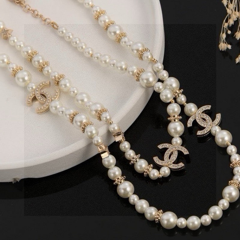 CC 26C Long Pearl Necklace