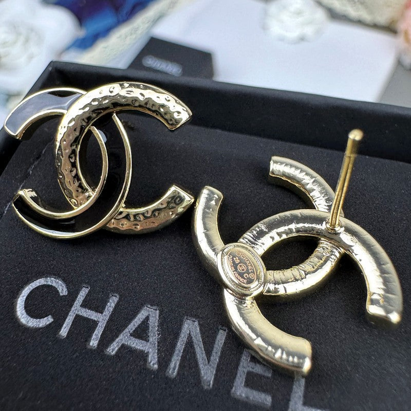 CC 26C Black Gold Diamond Earrings