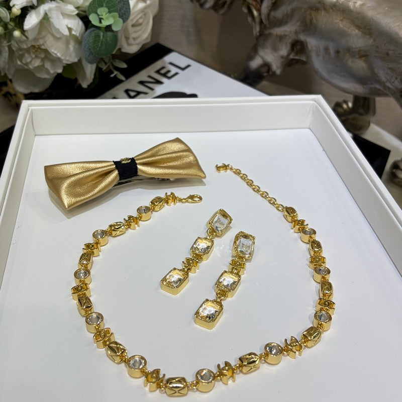 CC 26P Crystal Gold Earrings