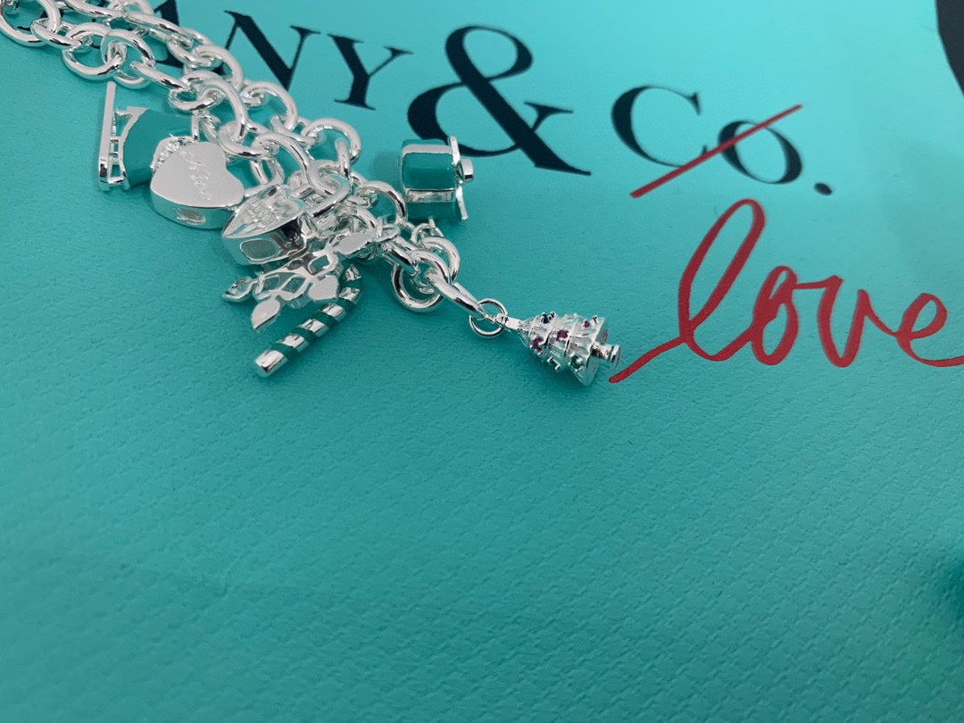 Tiff Christmas Tag Bracelet