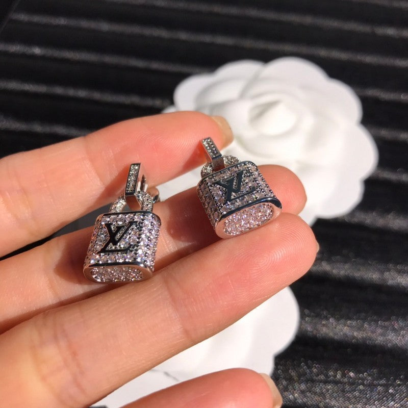 Louis Diamond Lock Earrings