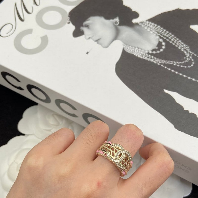 CC 24C Color Leather Diamond Ring