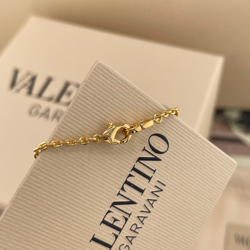 VLogo Red Cherry Gold Necklace