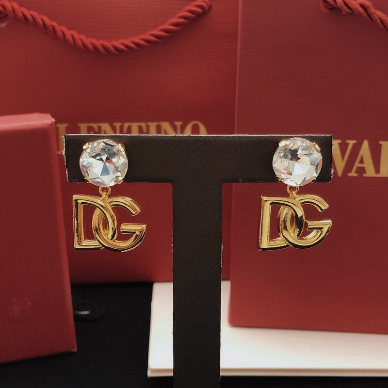 DG Crystal Gold Earrings
