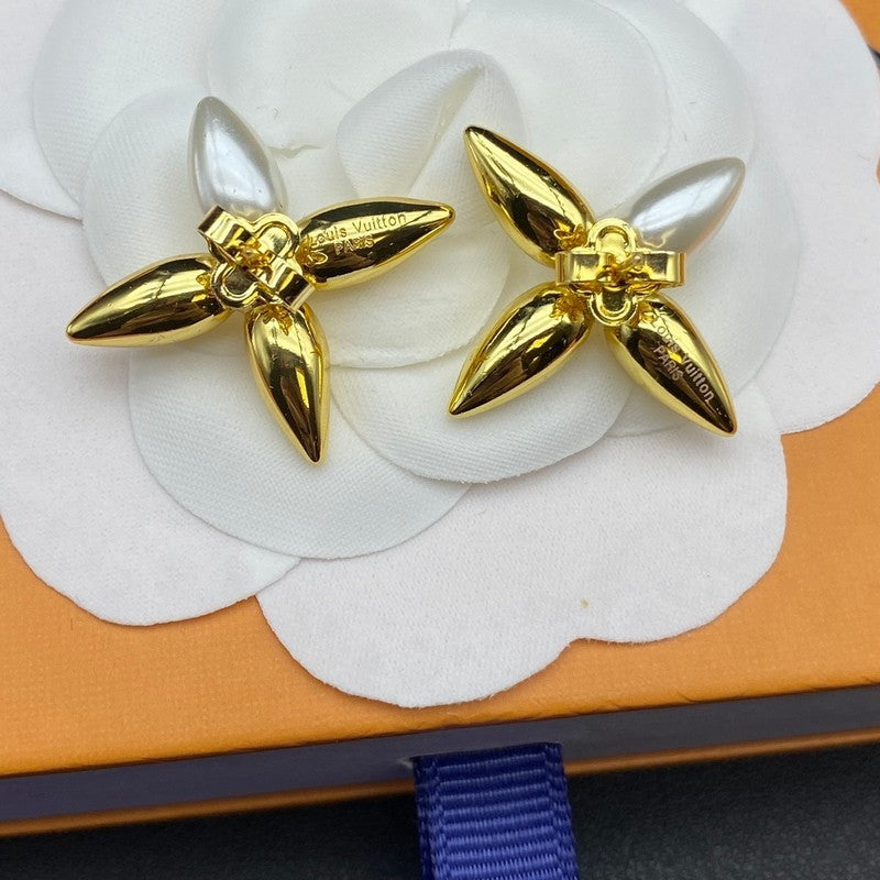 Louis Cross Gold Earrings