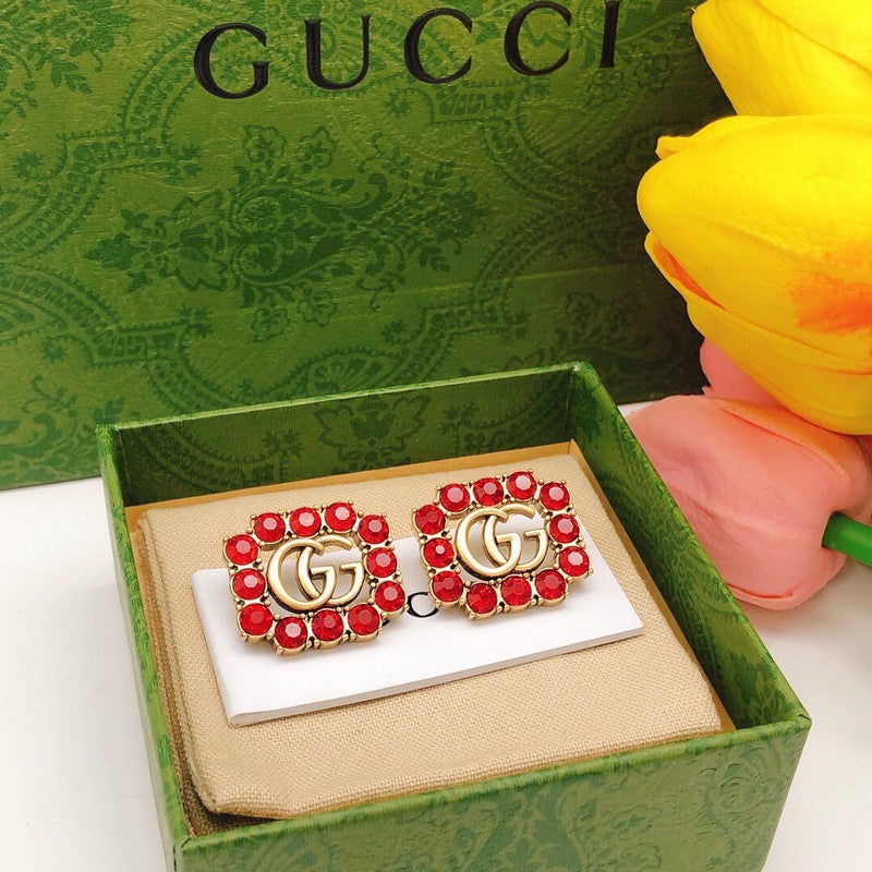GG Red Crystal Earrings