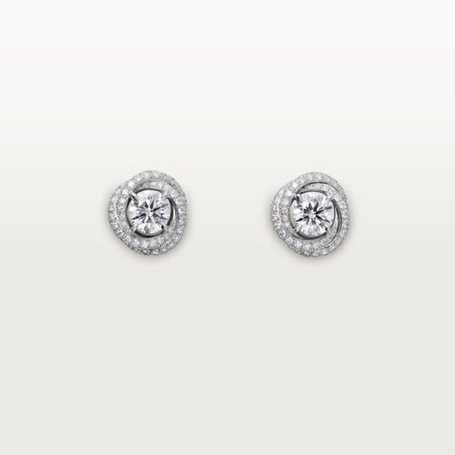 18k Cartier Trinity Ruban Earrings