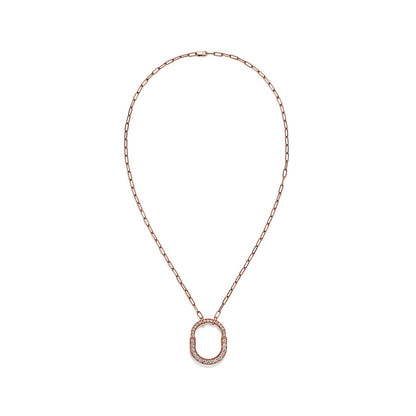 Tiff Lock Pendant Pave Diamonds Necklace
