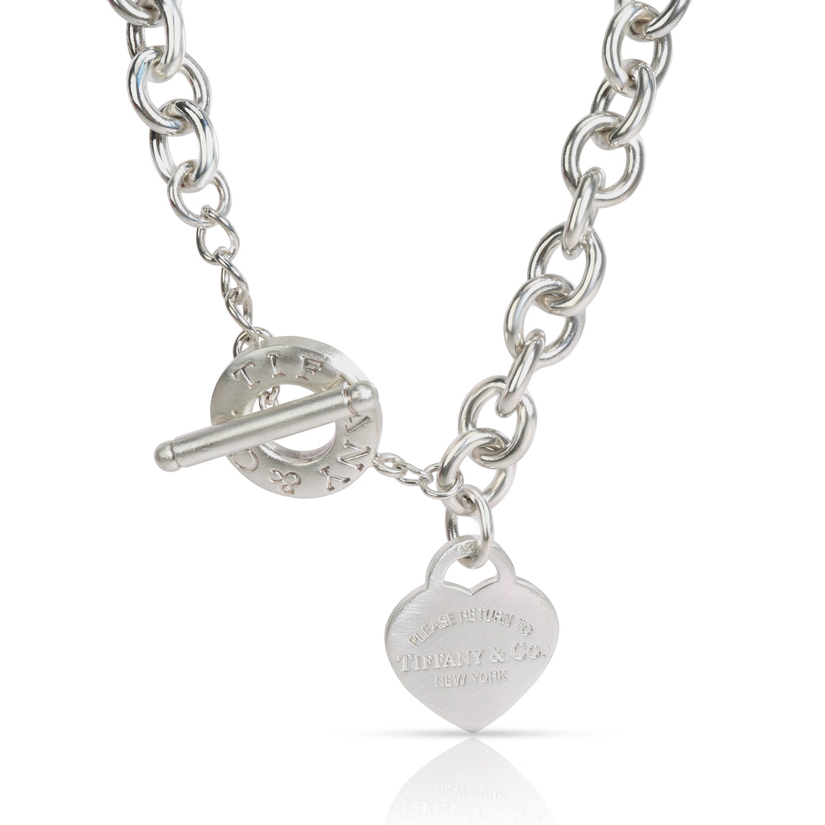 Tiff Heart Tag Necklace