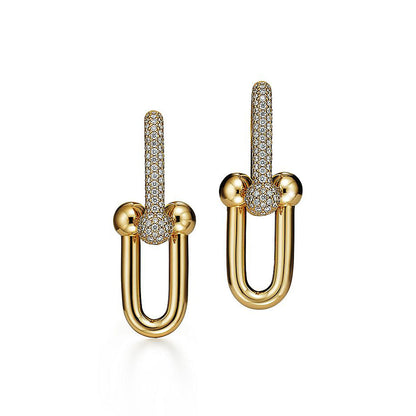 Tiff HardWear Large Link Diamonds Earrings