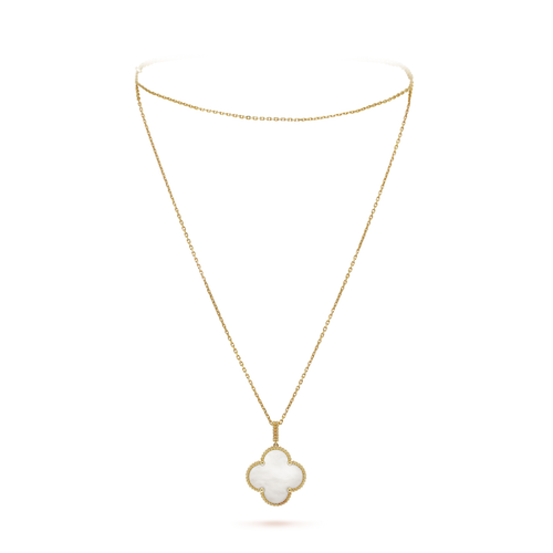 18K Van Cleef & Arpels Magic Alhambra One Motif Pearl Necklace