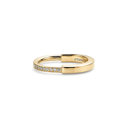 Tiff Lock Diamonds Yellow Gold Ring
