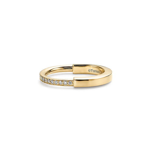 Tiff Lock Diamonds Yellow Gold Ring