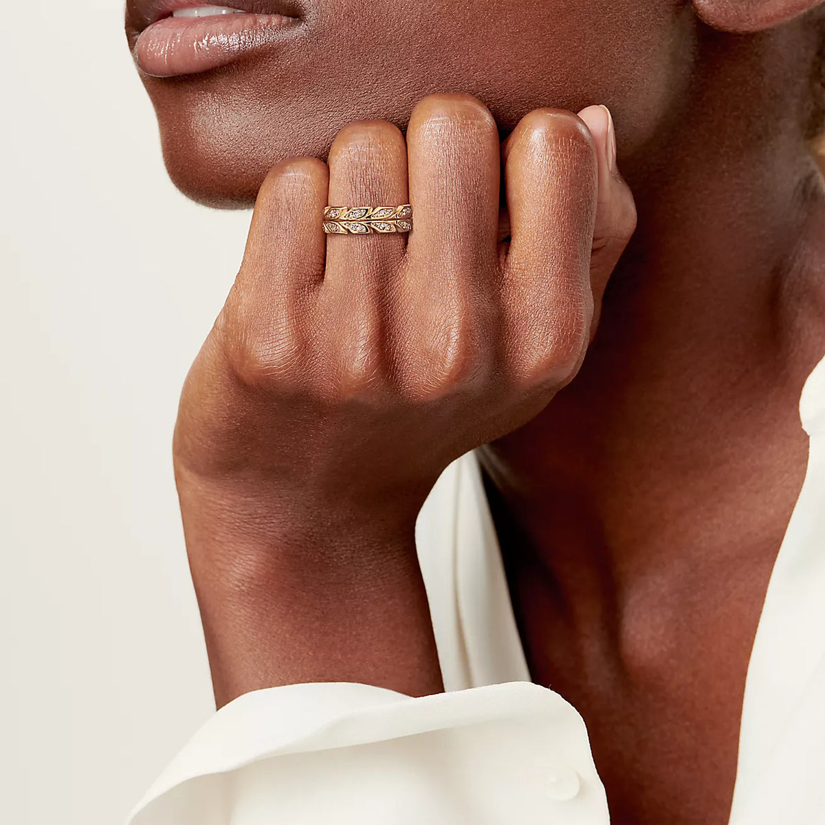 Tiff Yellow Gold Victoria Vine Ring