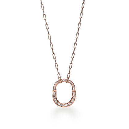 Tiff Lock Pendant Pave Diamonds Necklace