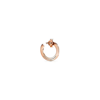 Tiff T1 Open Hoop Rose Gold Earrings