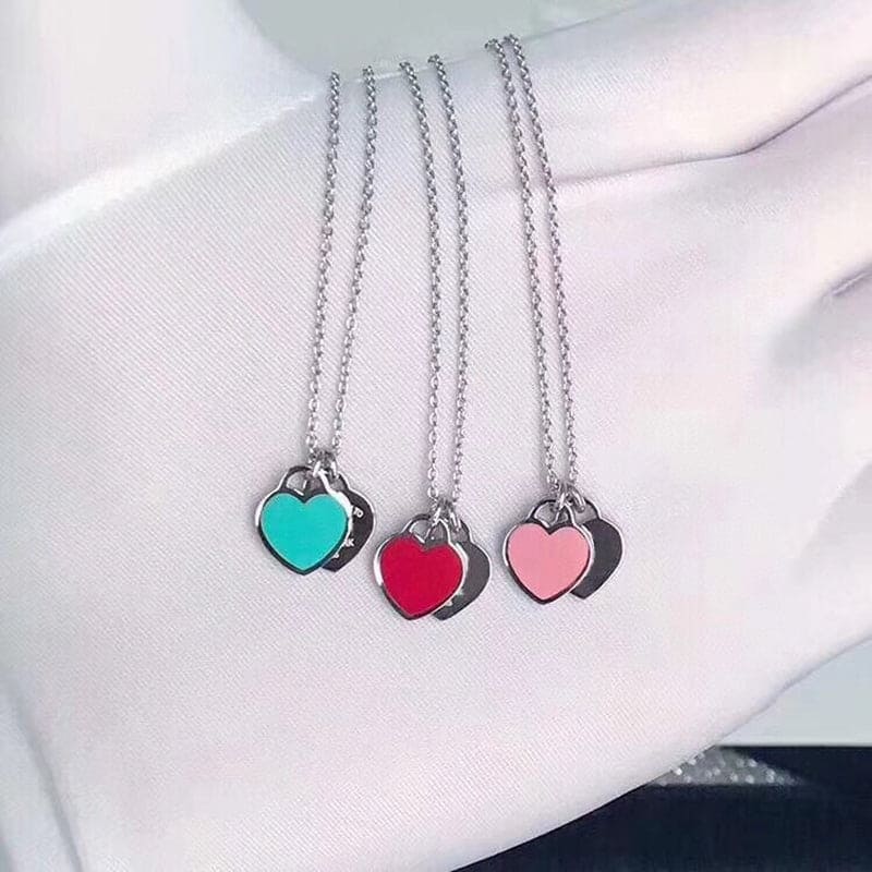 Tiff Blue Heart Necklaces
