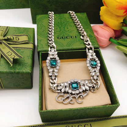GG Script Diamonds Necklace