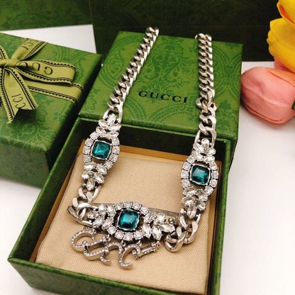 GG Script Diamonds Necklace