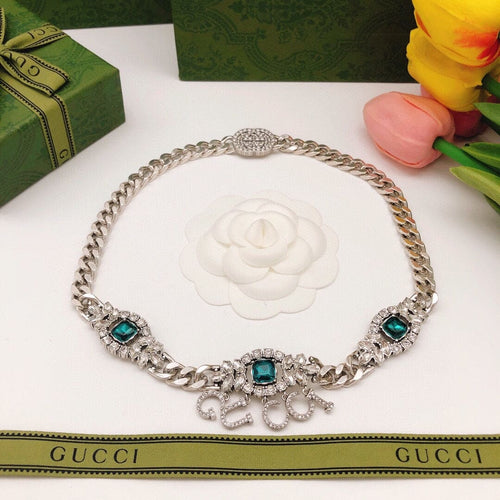 GG Script Diamonds Necklace