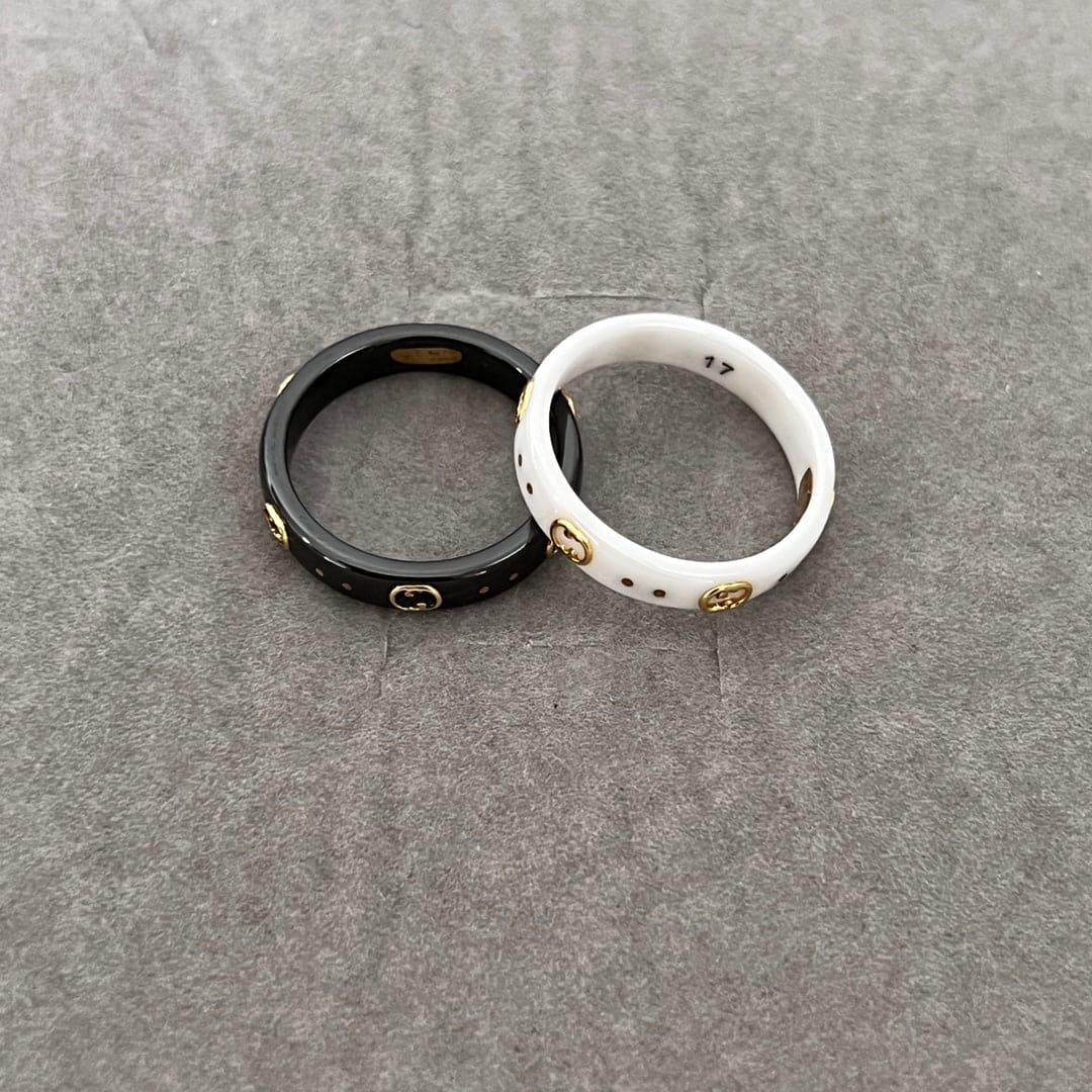 GG Icon Black Corundum Ring