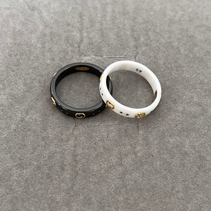 GG Icon Black Corundum Ring
