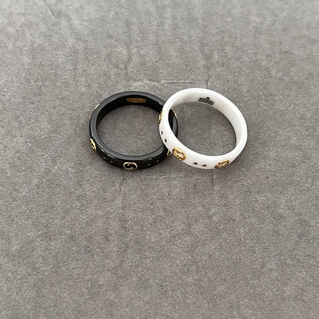 GG Icon Black Corundum Ring