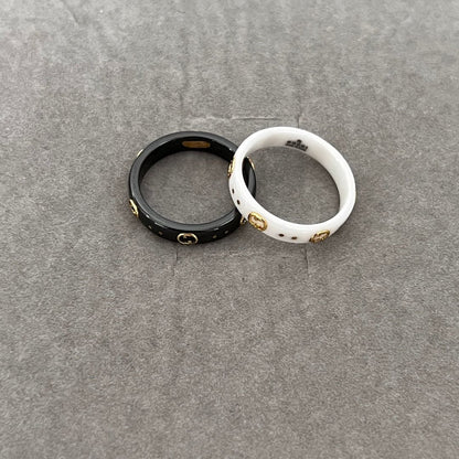 GG Icon Black Corundum Ring
