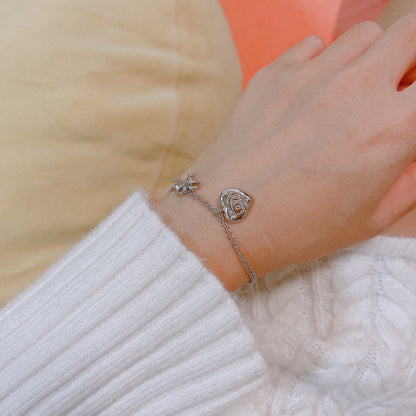 Tiff Heart Tag Key Bracelet
