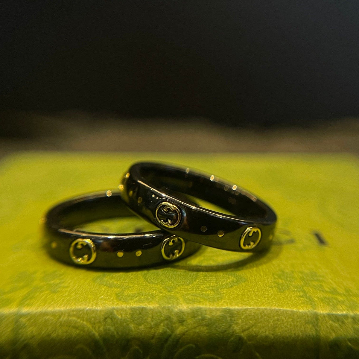 GG Icon Black Corundum Ring