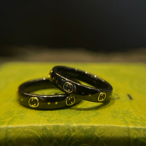 GG Icon Black Corundum Ring