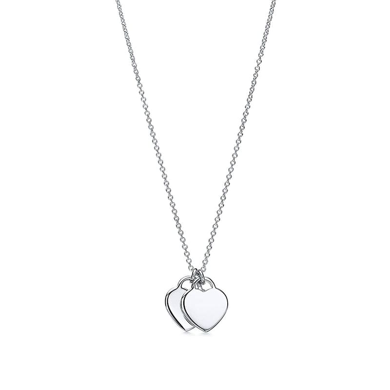 Tiff Red Double Heart Necklaces