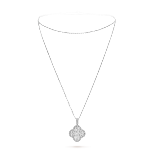 18K Van Cleef & Arpels Magic Alhambra One Motifs Diamonds Necklace