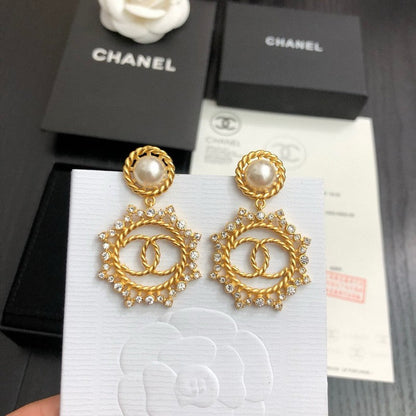 CC Snow Flower Diamond Earrings