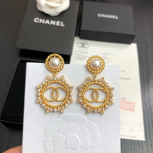 CC Snow Flower Diamond Earrings