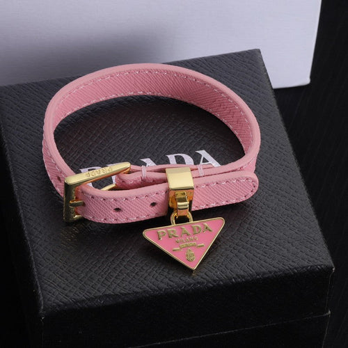 Pra Pink Leather Bracelet