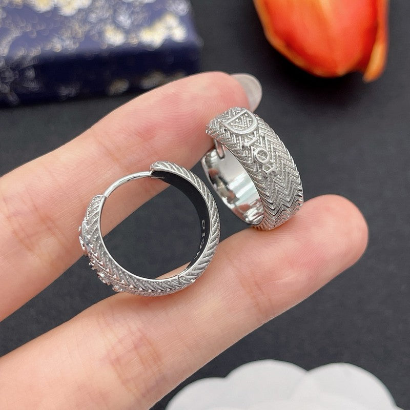 CD Diamond Circle Earrings