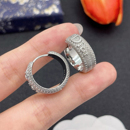CD Diamond Circle Earrings