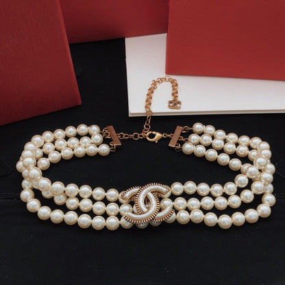 CC Pearls Choker Necklace