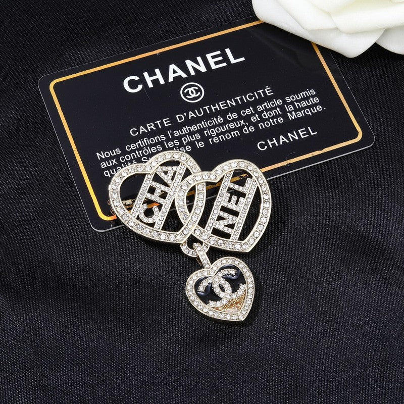 CC Triple Heart Gold Brooch