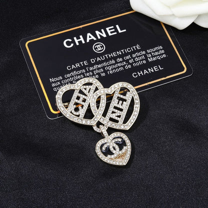 CC Triple Heart Gold Brooch
