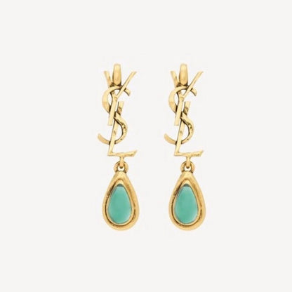 Saint Emerald Gold Earrings
