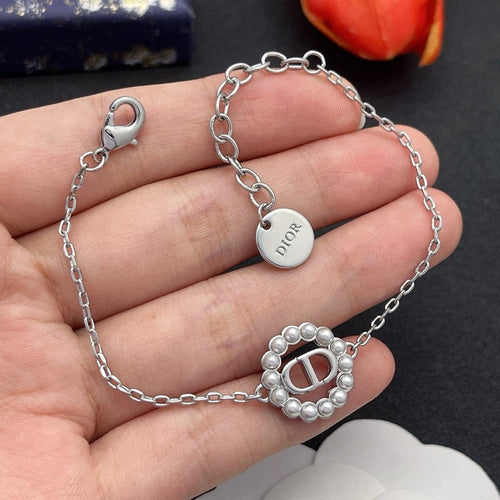 CD Petit Pearl Chain Bracelet