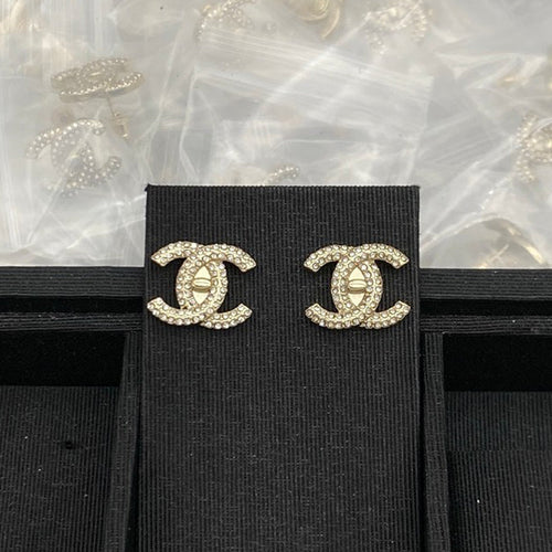 CC Diamond Logo Earrings